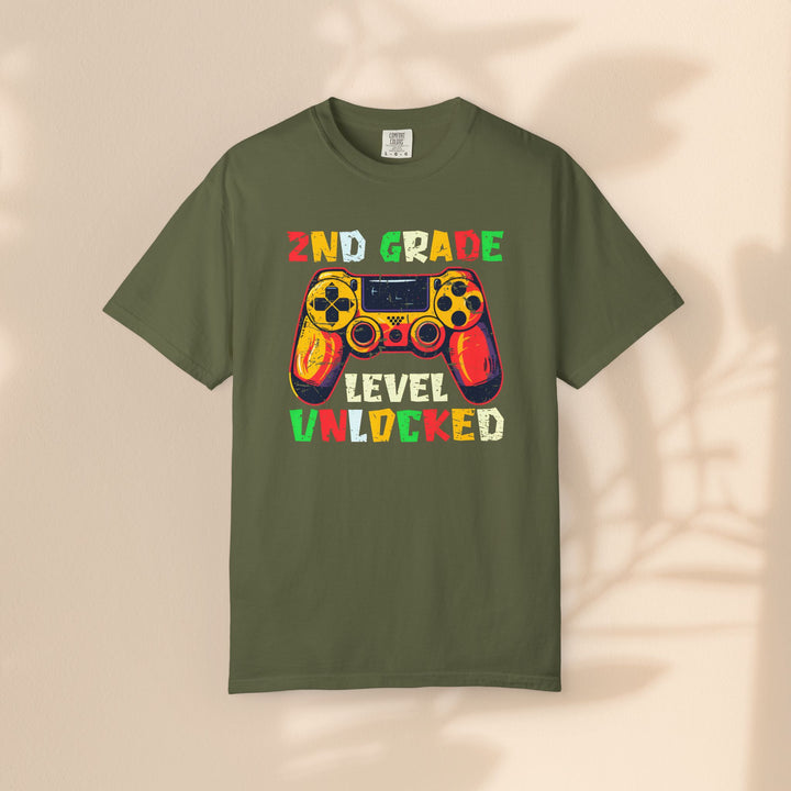 Fun Gamer T-Shirt, 2nd Grade Level Unlocked Shirt, Kids Gaming Apparel, Back to School Gift, Video Game Fan Tee