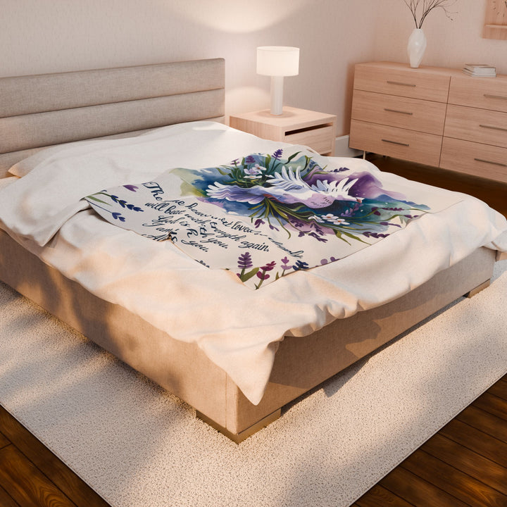 “The Same Heart” Velveteen Plush Blanket – For Strength, Healing & Love