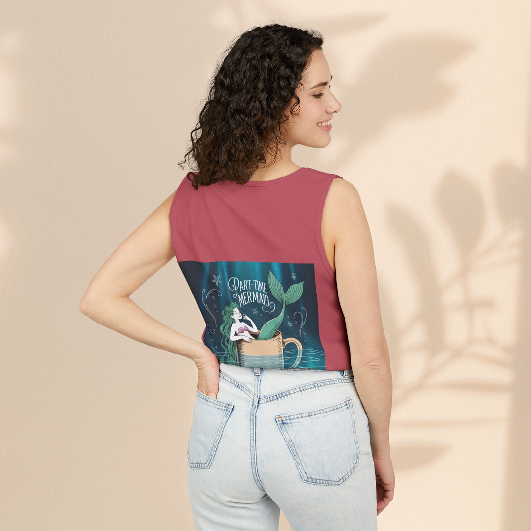 Part-Time Mermaid Unisex Tank Top, Casual Summer Tee, Cute Beachwear, Gift for Ocean Lovers, Quirky Mermaid Apparel