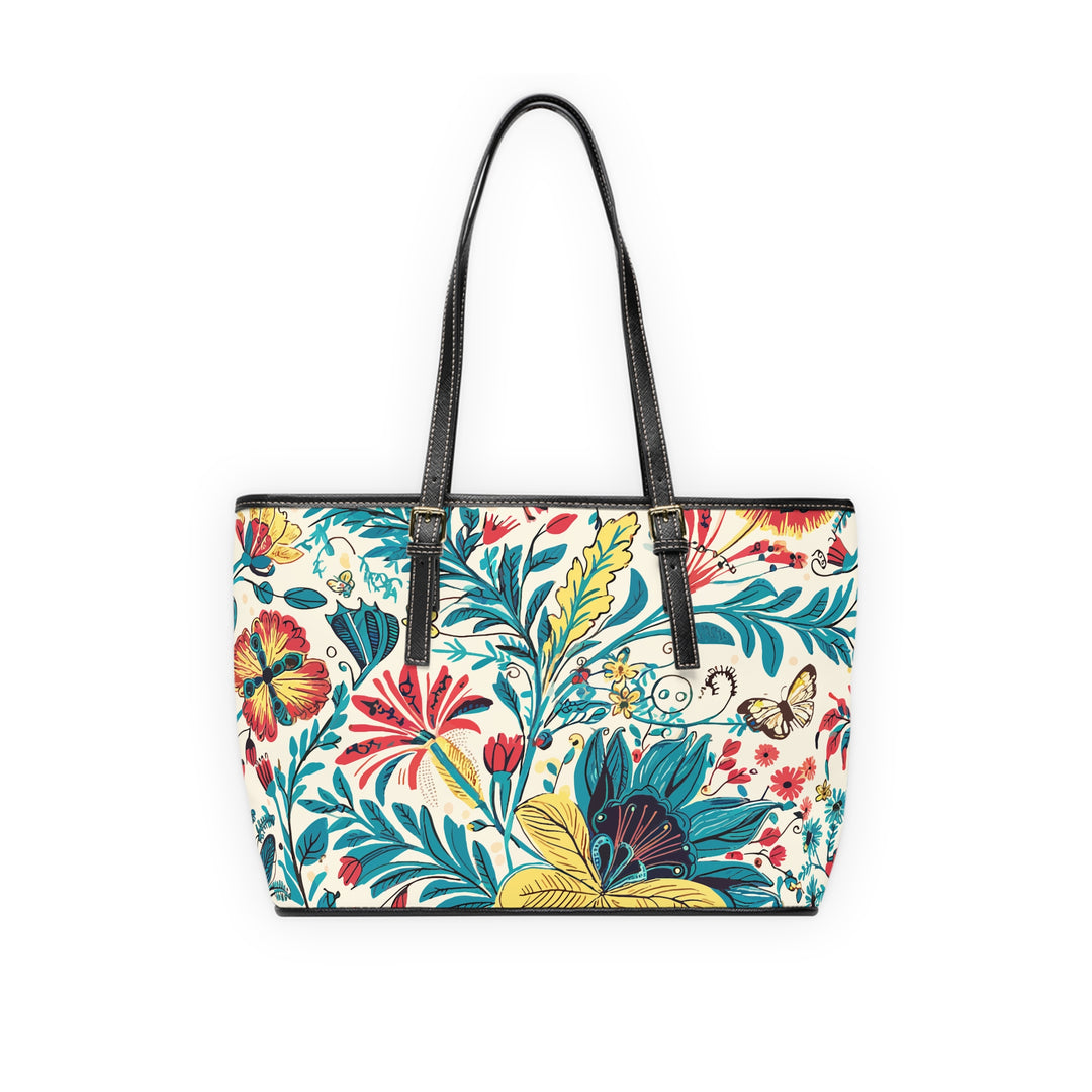 PU Leather Shoulder Bag - Summer Flowers