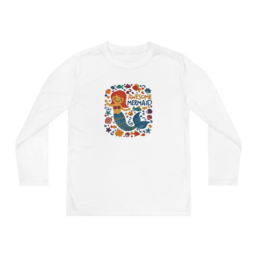 Youth Long Sleeve Competitor Tee - Awesome Mermaid