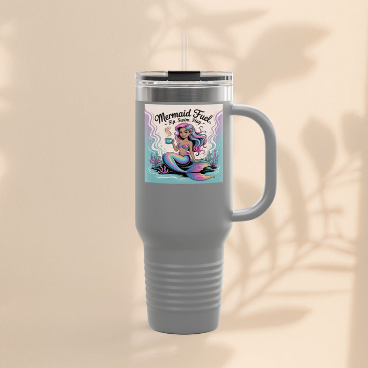 Magical Mermaid Fuel Insulated Travel Mug | 40oz Fantasy Drinkware for Beach Lovers, Gifts for Her