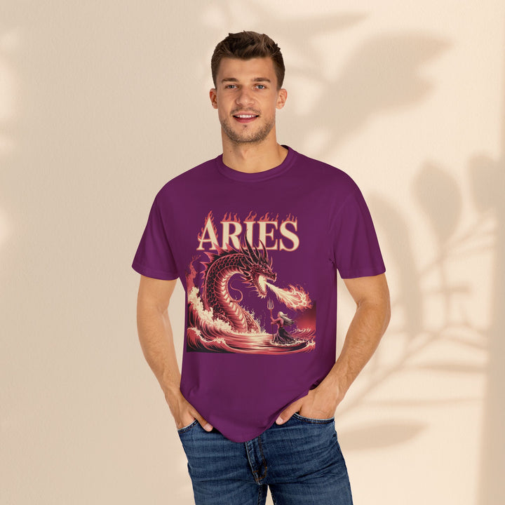 Aries Graphic T-Shirt: Unisex Astrology Tee, Zodiac Shirt for Birthdays & Everyday Wear, Perfect Gift for Aries Friends