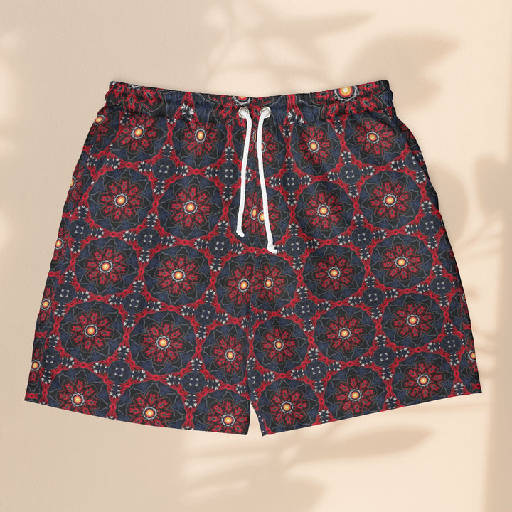 Unisex Swim Shorts for Beach Vibes - Dragon Rider Pattern
