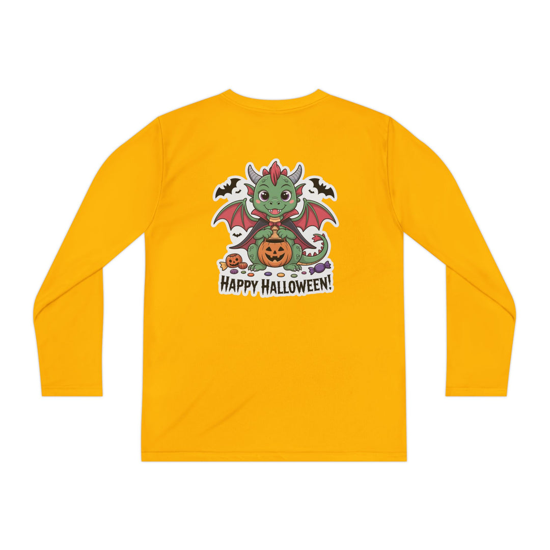 Halloween Youth Long Sleeve Tee, Cozy Tee for Kids, Spooky Costume Alternative, Perfect for Halloween Parties, Trick-Or-Treating