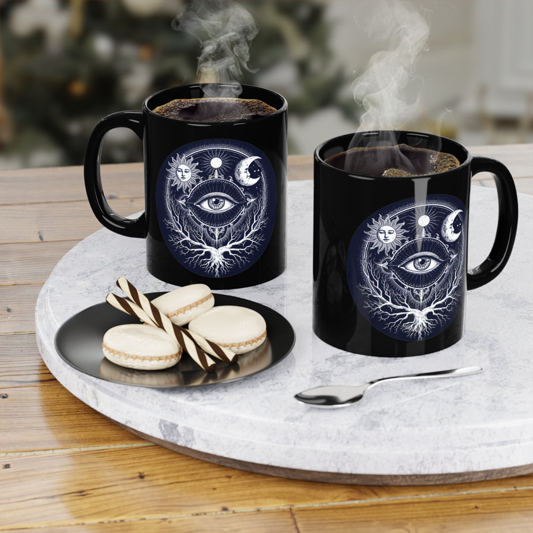 Black Coffee Mug, 11oz - Sacred Eye