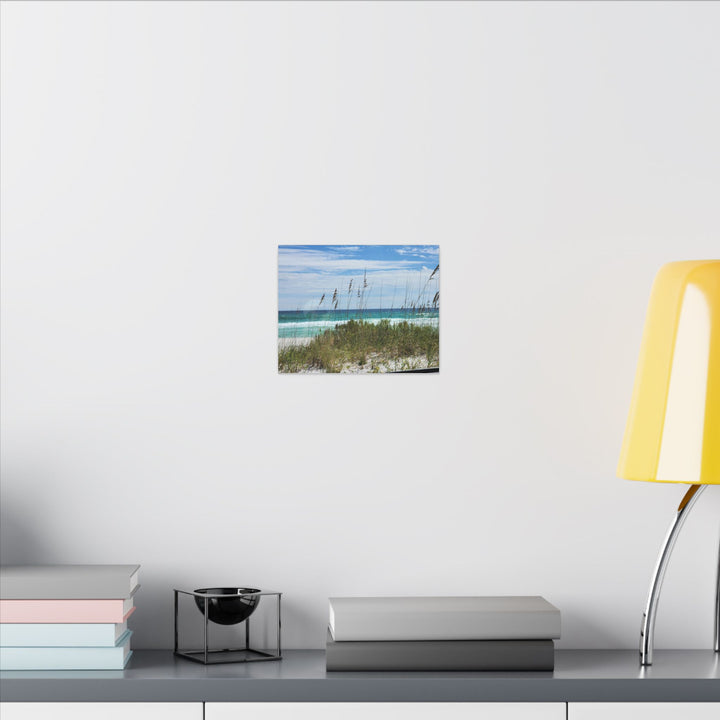 Coastal Dune Beach Canvas Print – Waves and Sea Oats Wall Art
