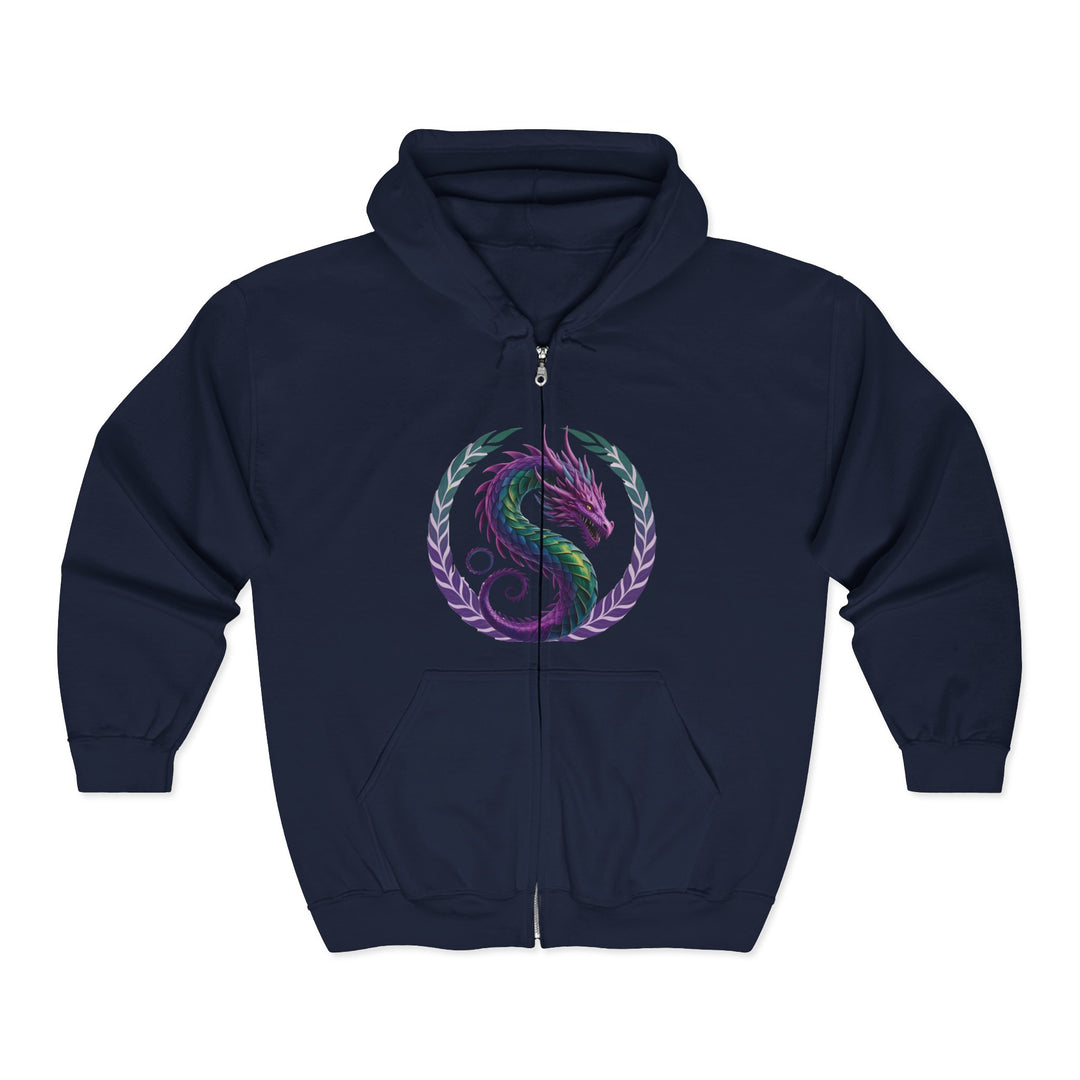 Dragon's Heart - nisex Heavy Blend™ Full Zip Hooded Sweatshirt