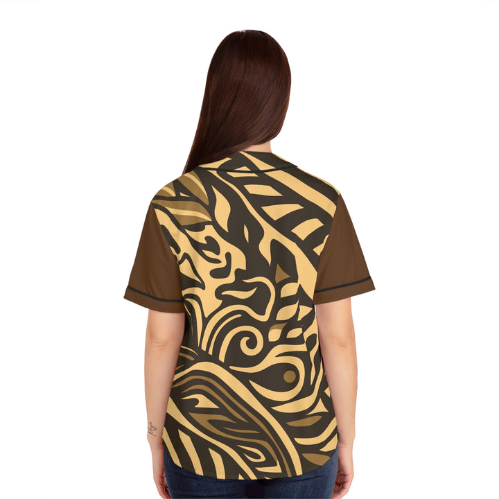 Women's Baseball Jersey - Tribal Brown