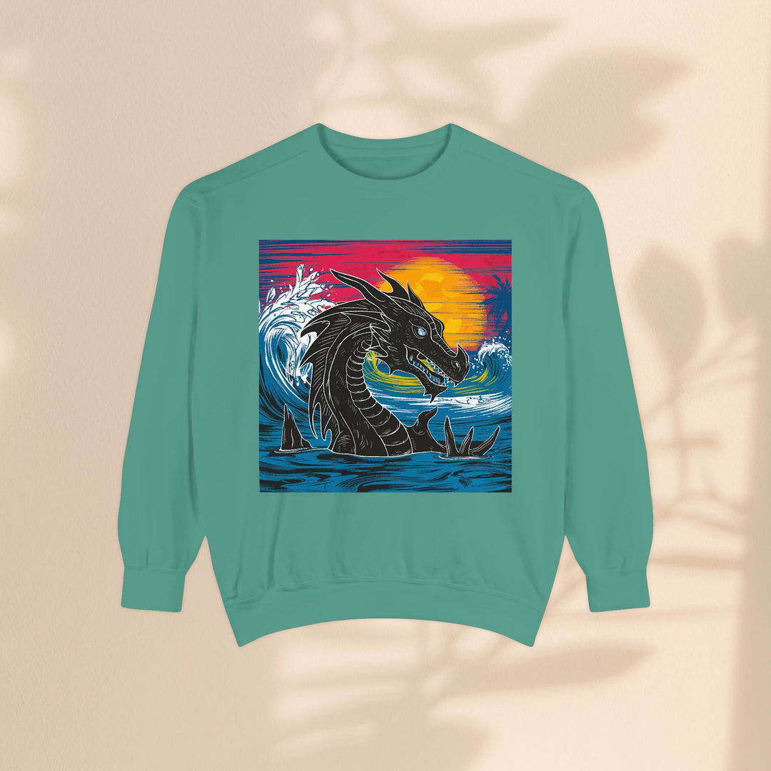 Unisex Garment-Dyed Sweatshirt - Conquering Dragon