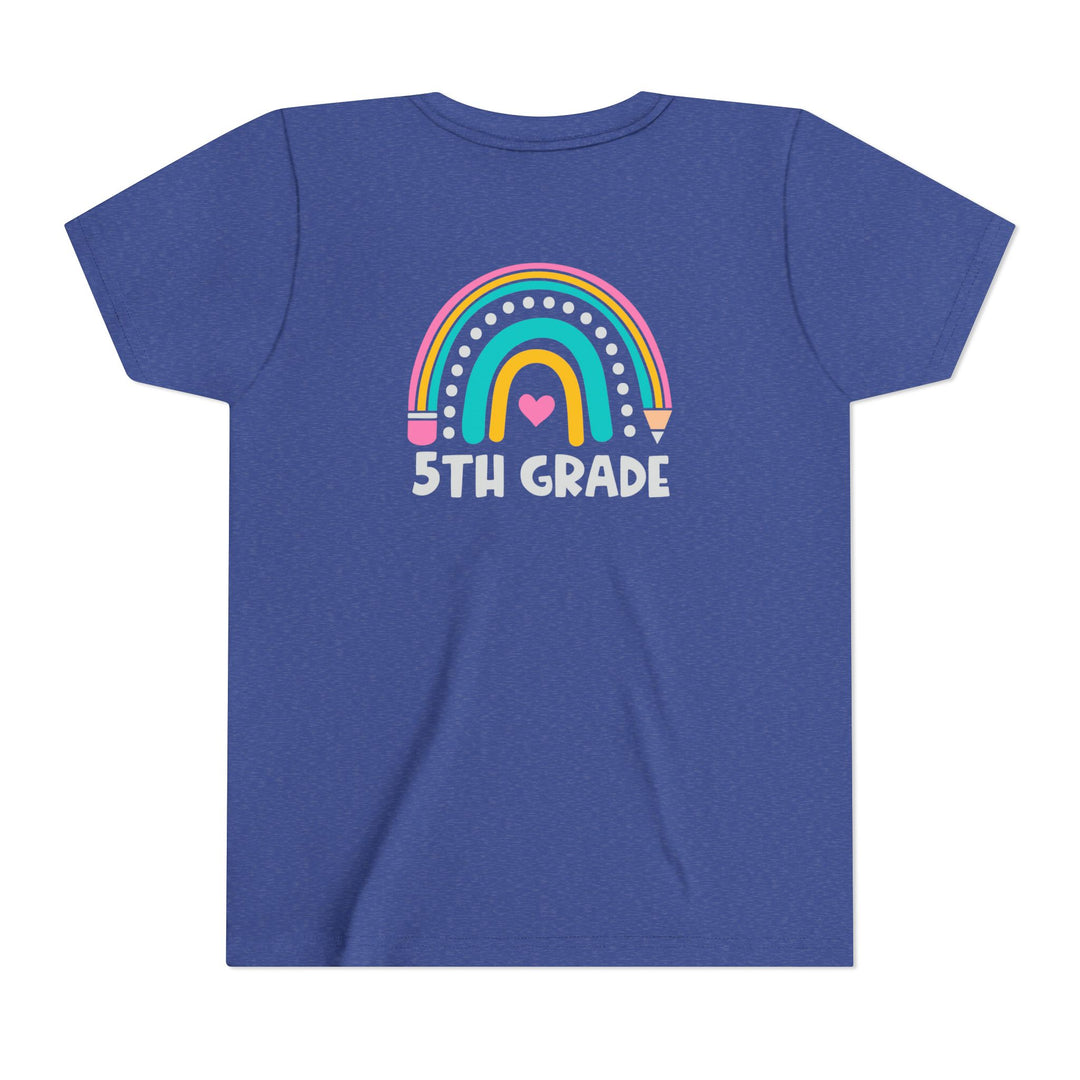 Rainbow 5th Grade Youth Tee, Back to School Shirt, Kids Birthday Gift, Elementary Student Apparel, Classroom Outfit, Fun Kids Wear