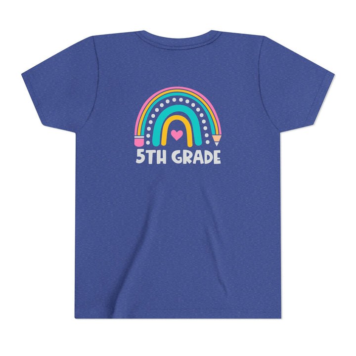 Rainbow 5th Grade Youth Tee, Back to School Shirt, Kids Birthday Gift, Elementary Student Apparel, Classroom Outfit, Fun Kids Wear