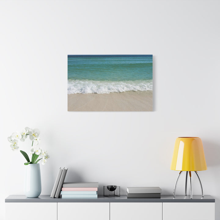Beach Waves Matte Canvas Print – 1.25-Inch Stretched Seascape
