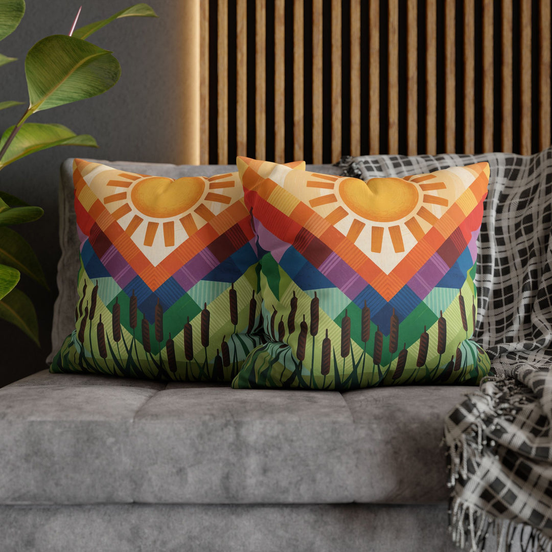 Seminole Sunburst - Vibrant Sunburst Decorative Pillowcase