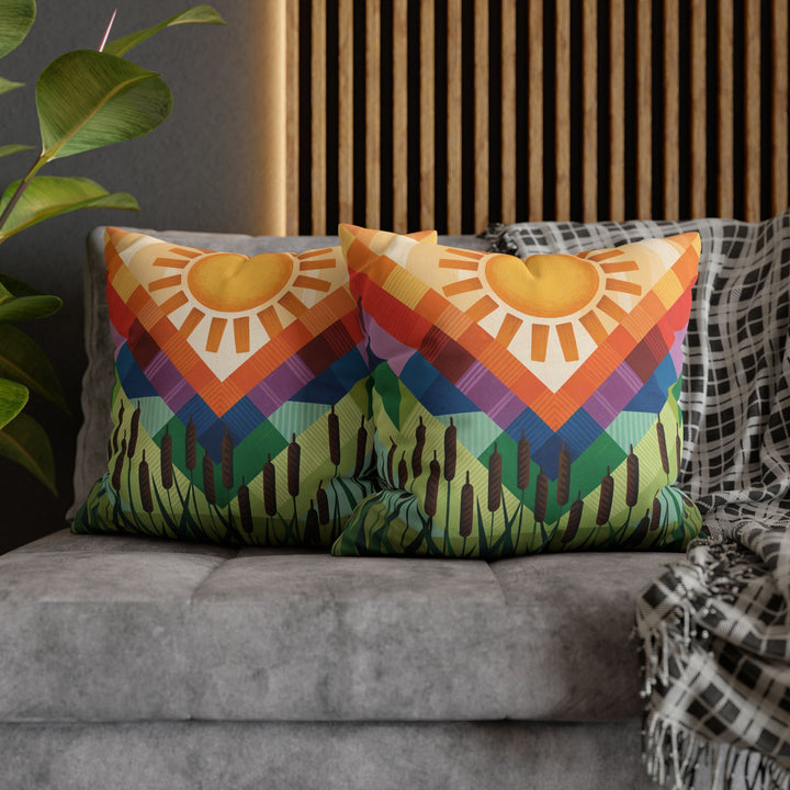 Seminole Sunburst - Vibrant Sunburst Decorative Pillowcase