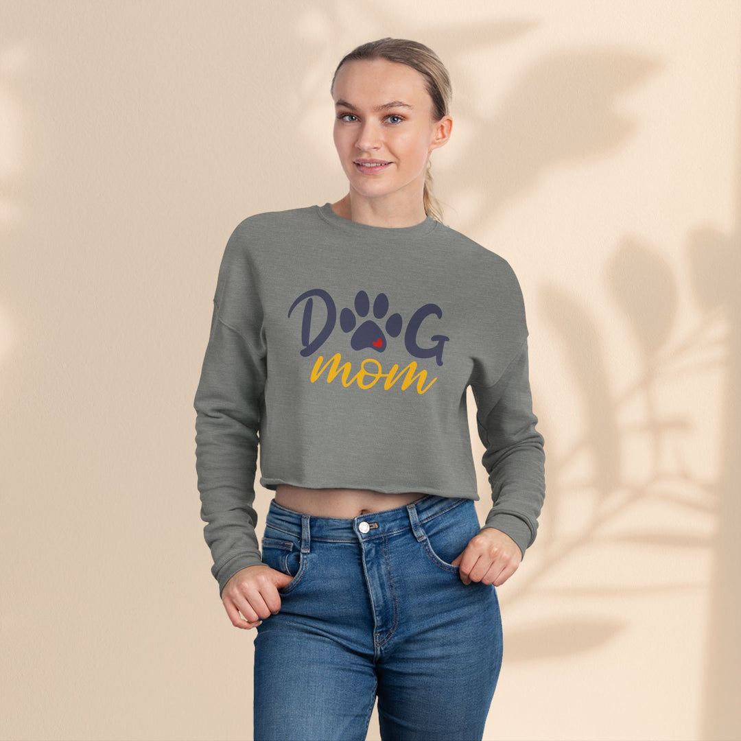 Dog Mom Cropped Sweatshirt - Perfect Gift for Dog Lovers