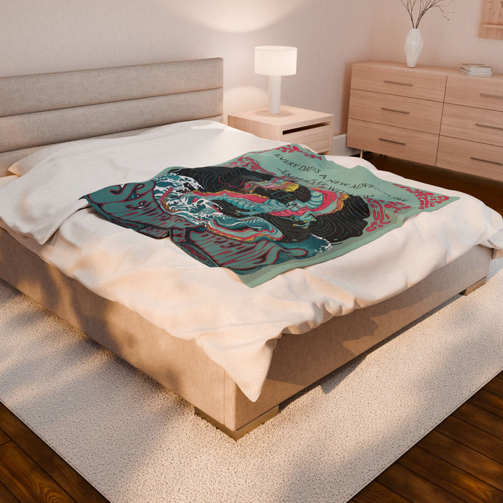 Velveteen Plush Blanket - Sea Dragon Dreams