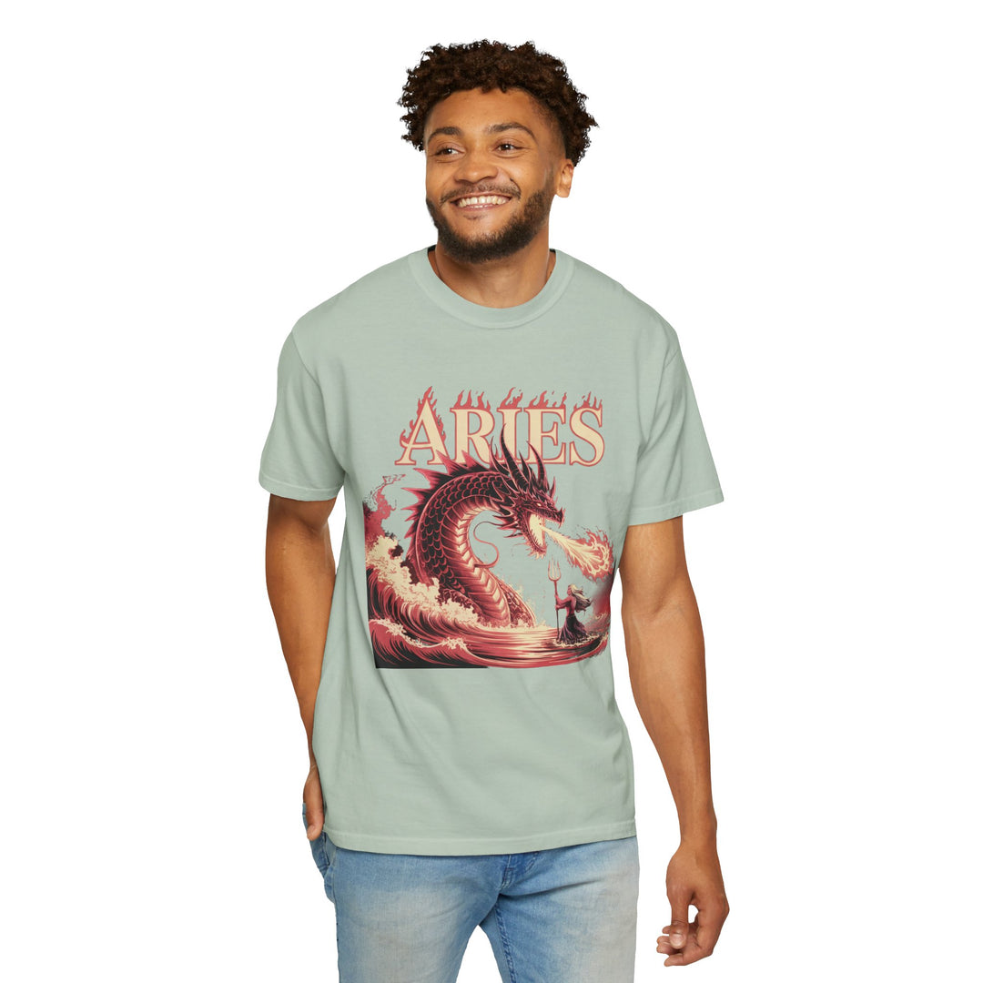 Aries Graphic T-Shirt: Unisex Astrology Tee, Zodiac Shirt for Birthdays & Everyday Wear, Perfect Gift for Aries Friends