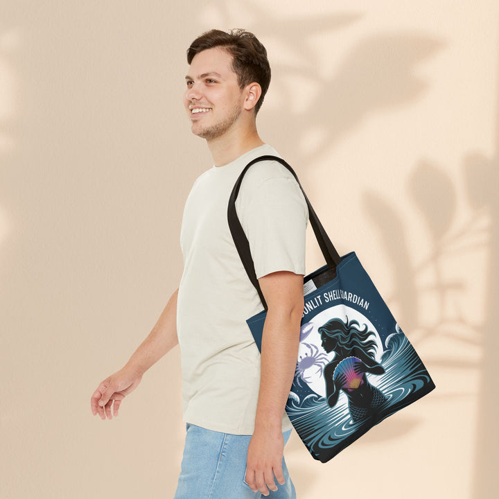 Zodiac Cancer Tote, Astrology-Inspired Tote Bag, Zodiac Gift, Cancer Moonlit Shell Guardian, Eco-Friendly Bag, Gift for Her