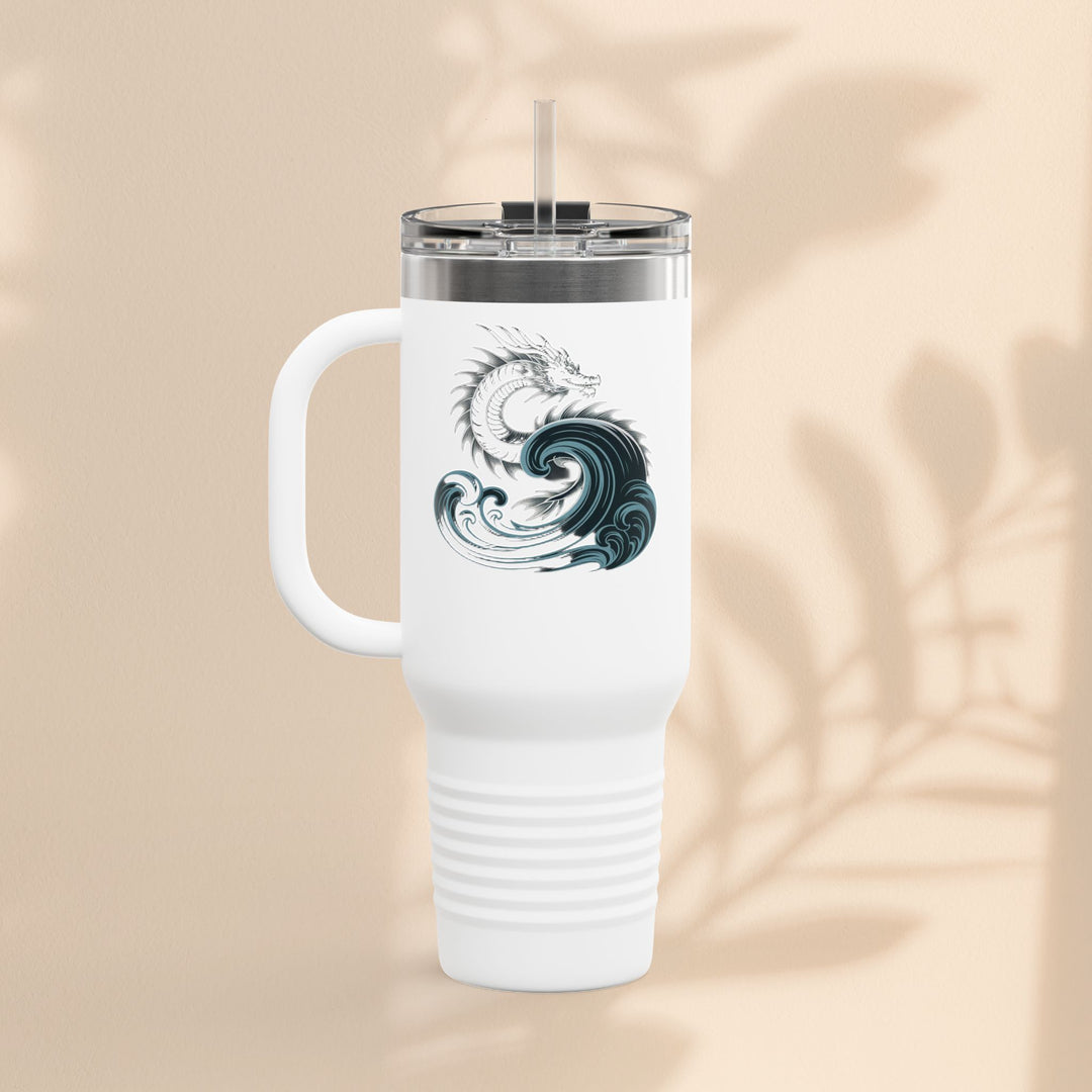 Ocean Waves Insulated Travel Mug, 40oz | Perfect for Outdoor Adventures, Gifts for Travelers, Summer Picnics, Hiking, Coffee Lovers