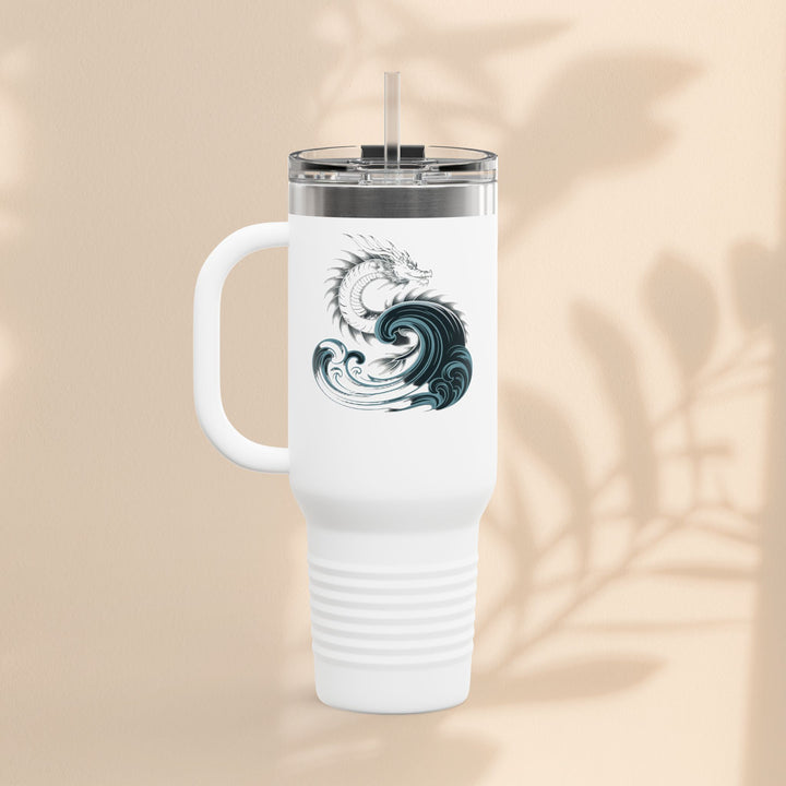 Ocean Waves Insulated Travel Mug, 40oz | Perfect for Outdoor Adventures, Gifts for Travelers, Summer Picnics, Hiking, Coffee Lovers