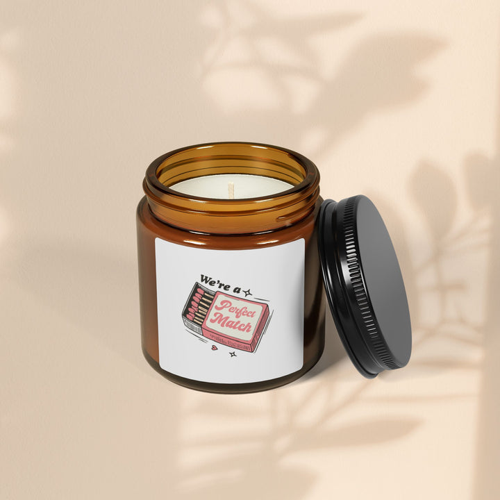 Scented Soy Candle (Multi-Size, Amber Jar) - We're A Perfect Match