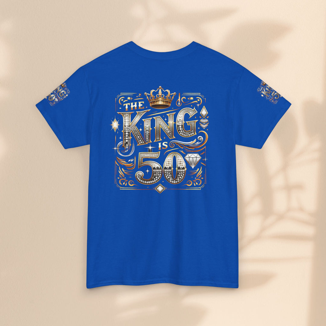 Royal 50th Birthday Tee, Vintage King Shirt, Men’s Birthday Gift, Celebrate 50 Years, Custom Graphic T-Shirt, Fun Party Top