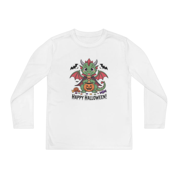 Halloween Youth Long Sleeve Tee, Cozy Tee for Kids, Spooky Costume Alternative, Perfect for Halloween Parties, Trick-Or-Treating