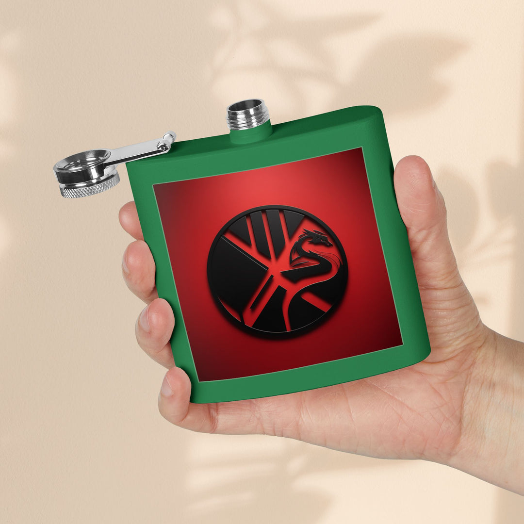 Cool Dragon Design Stainless Steel Flask - 6oz Drinkware for Adventurers