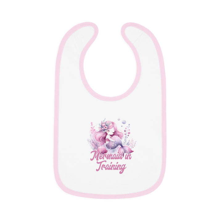 Baby Contrast Trim Jersey Bib - Mermaid In Training