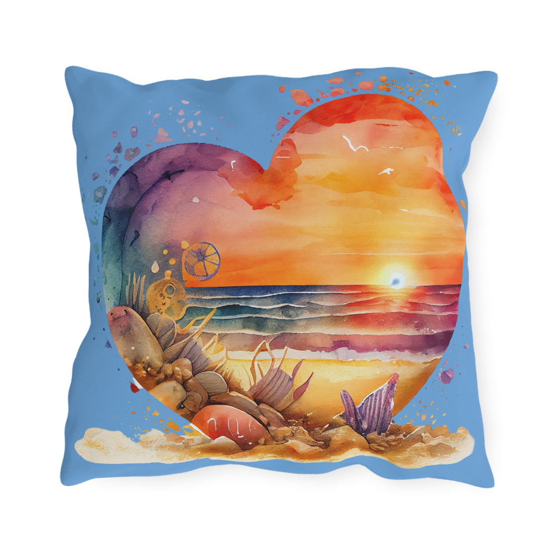 Outdoor Pillows - Beach Heart