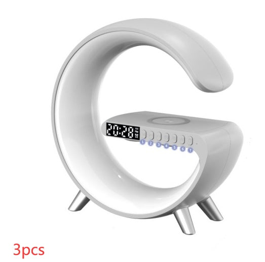 G-Shaped LED Wireless Charger Lamp | Bluetooth Speaker Alarm Clock