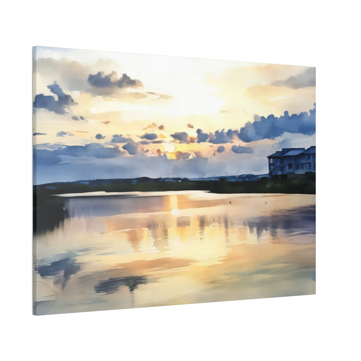 Serene Sunset Landscape Canvas Wall Art