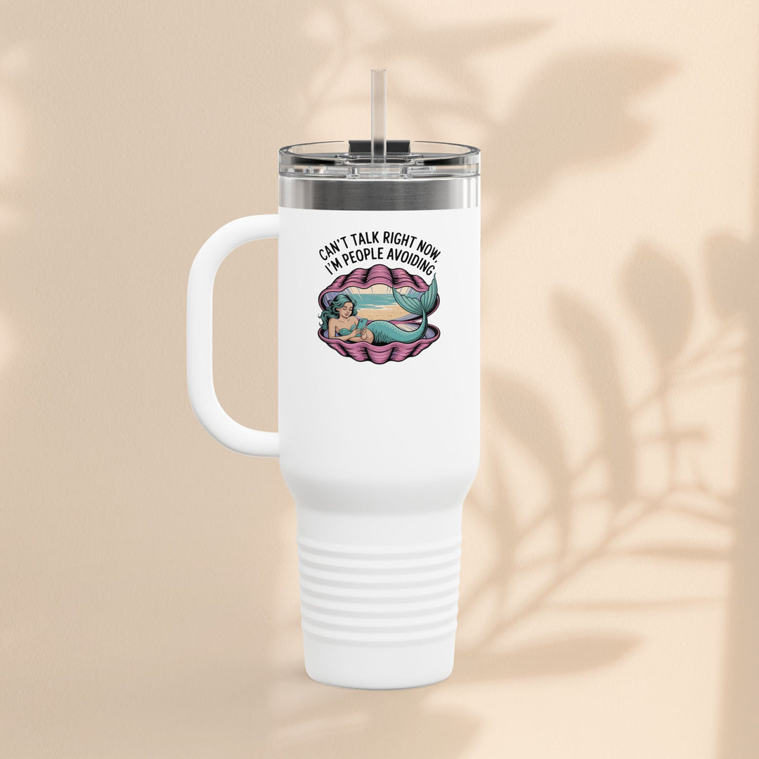 Fun Insulated Travel Mug for Introverts, 40oz People Avoiding Tumbler
