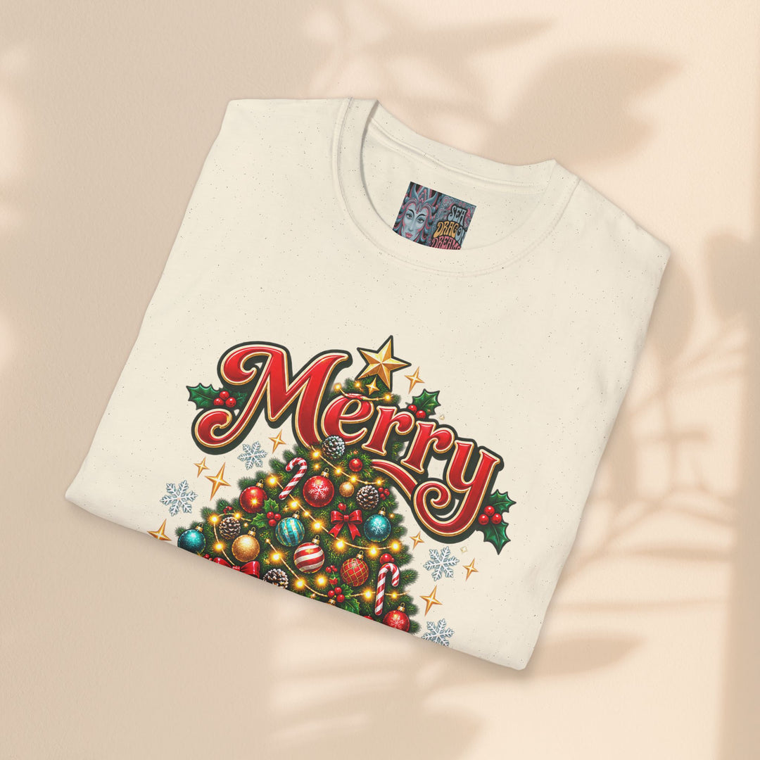 Merry & Bright Christmas T-Shirt – Festive Holiday Graphic Tee