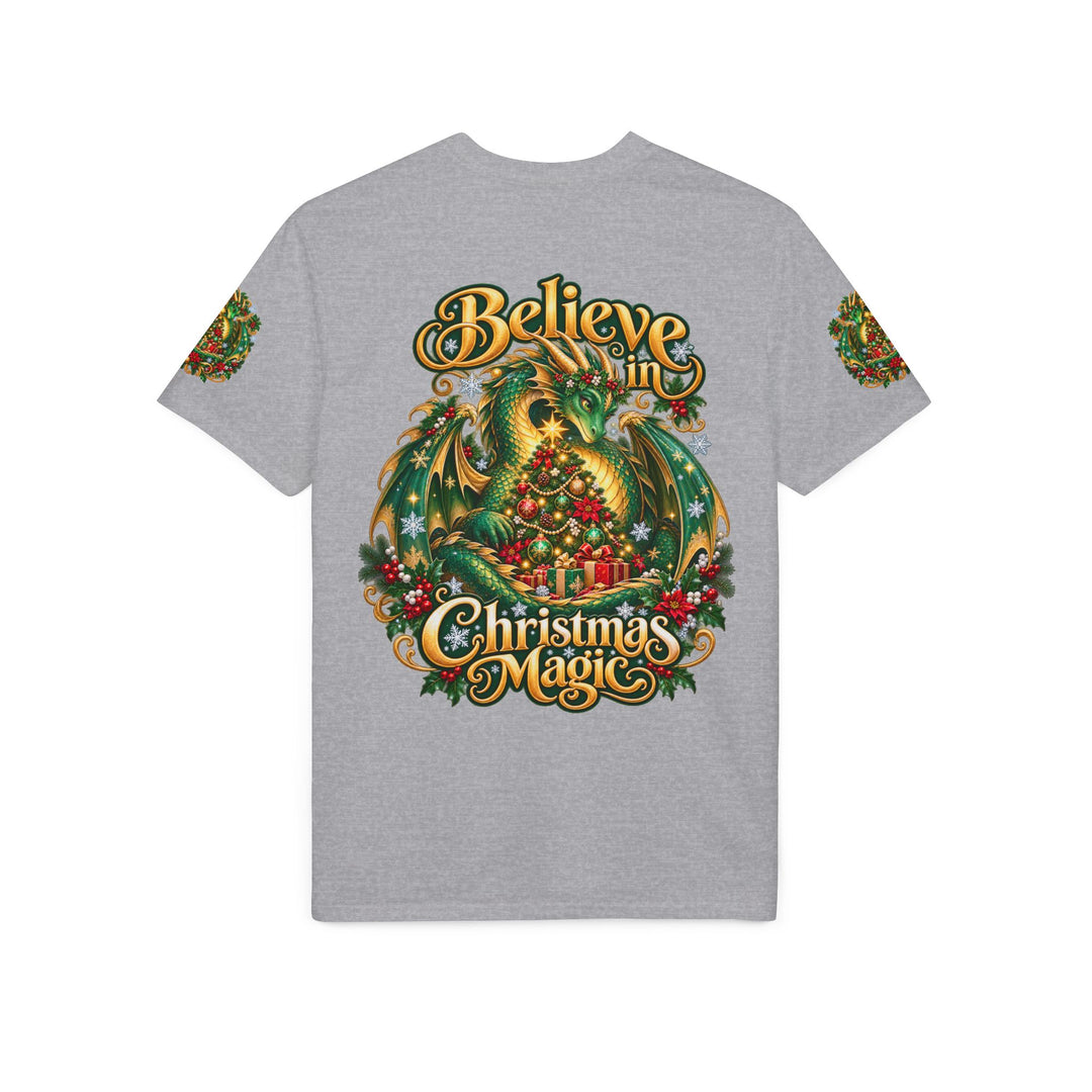 Christmas Dragon T-Shirt — "Believe in Christmas Magic" Holiday Tee