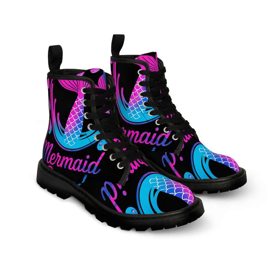 Women's Canvas Boots - Mermaid Boots