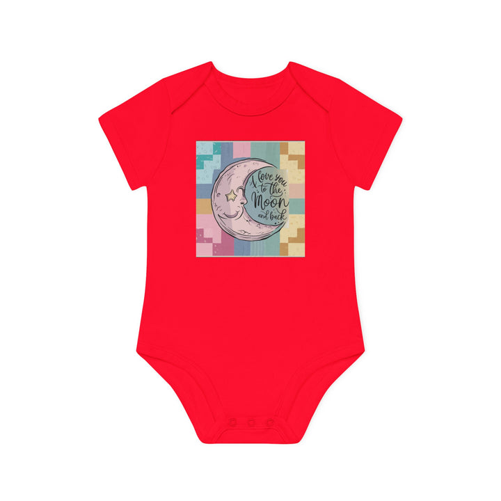 Baby Organic Short Sleeve Bodysuit - Love You To The Moon and Back