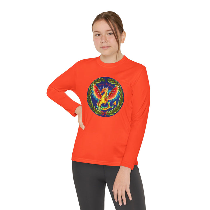 Youth Long Sleeve Competitor Tee - Christmas Dragon