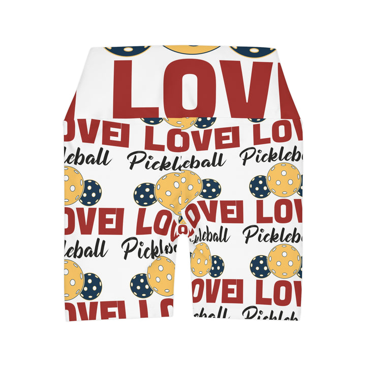 High Waisted Yoga Shorts - I Love Pickleball