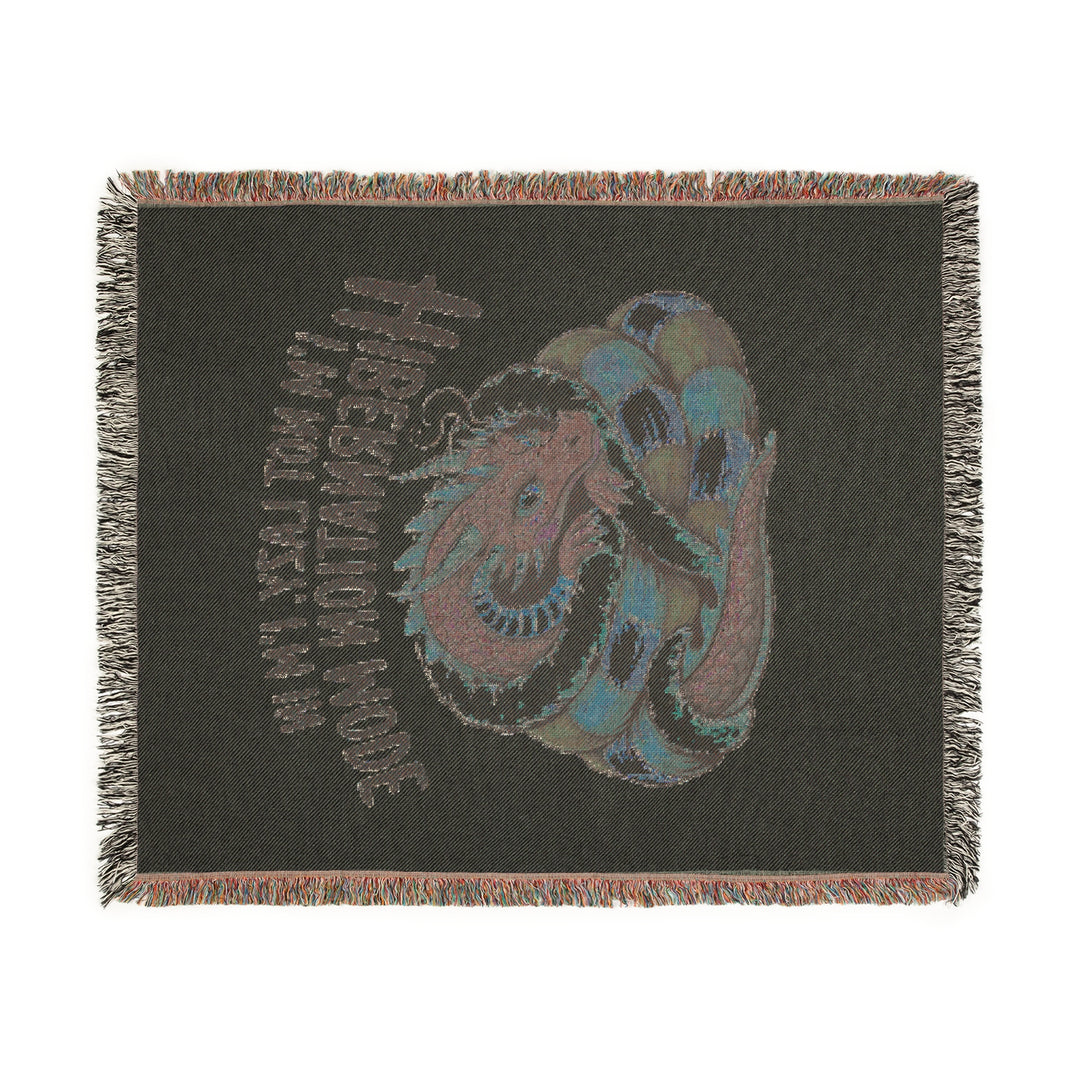 Dragon Woven Blanket – “I’m Not Lazy, I’m Hibernating” Cozy Throw, Fun Home Décor & Gift for Fantasy Lovers