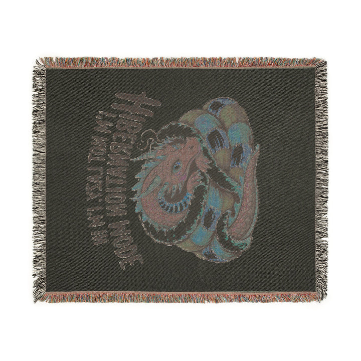 Dragon Woven Blanket – “I’m Not Lazy, I’m Hibernating” Cozy Throw, Fun Home Décor & Gift for Fantasy Lovers