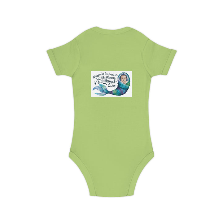 Combed Cotton Baby Bodysuit - Little Mermaid To Be