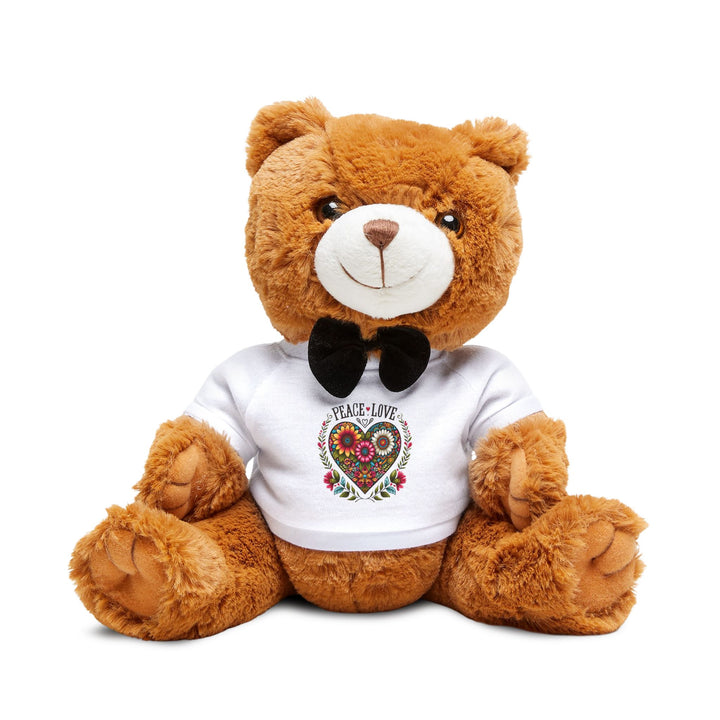 Teddy Bear with T-Shirt - Peace Love