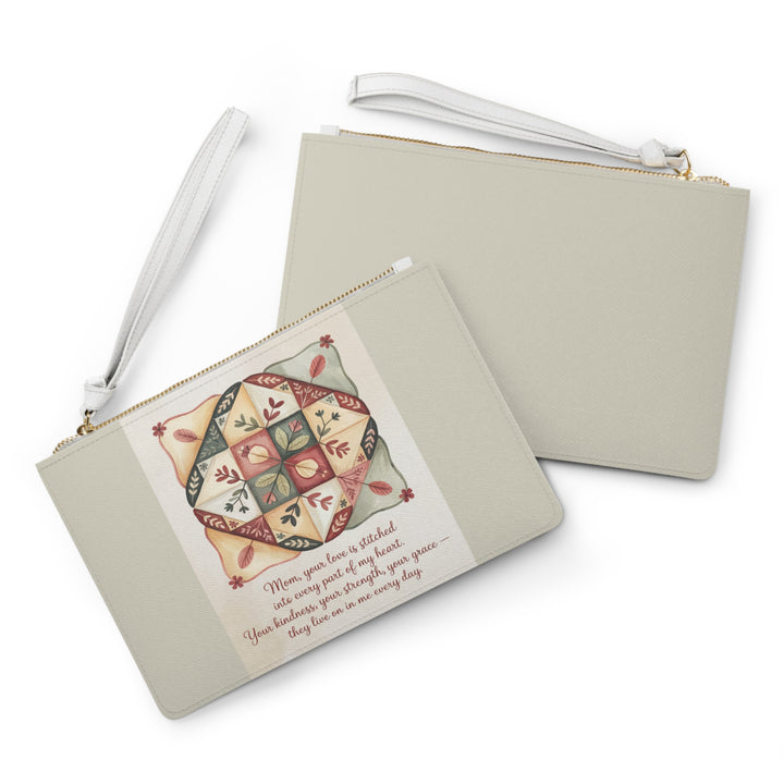 Mom Appreciation Clutch Bag - Elegant Pouch with Heartfelt Quote for Thoughtful Gifts