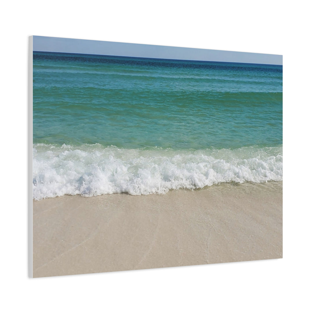 Beach Waves Matte Canvas Print – 1.25-Inch Stretched Seascape