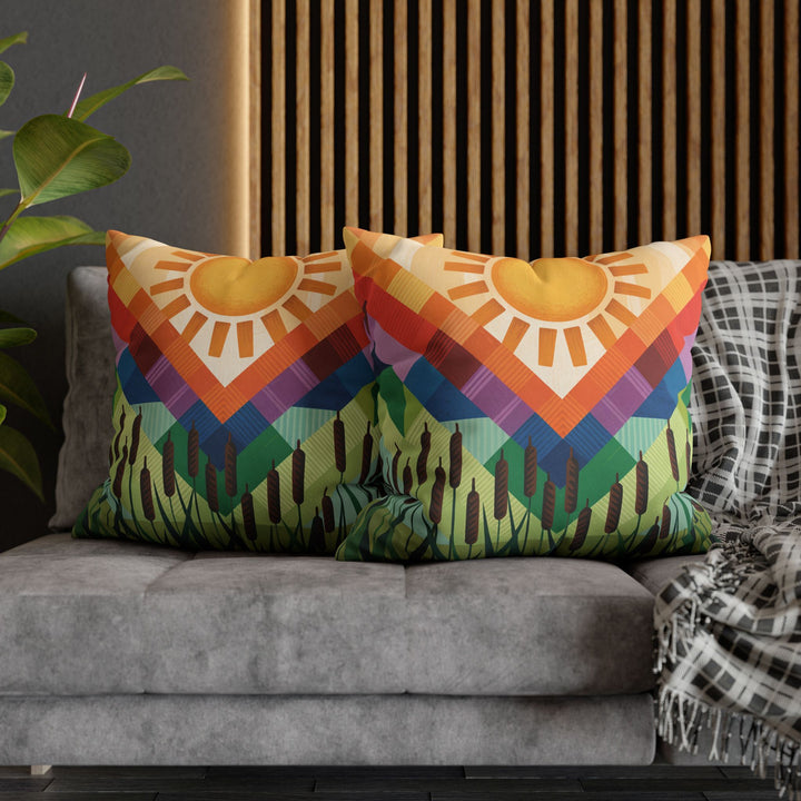 Seminole Sunburst - Vibrant Sunburst Decorative Pillowcase