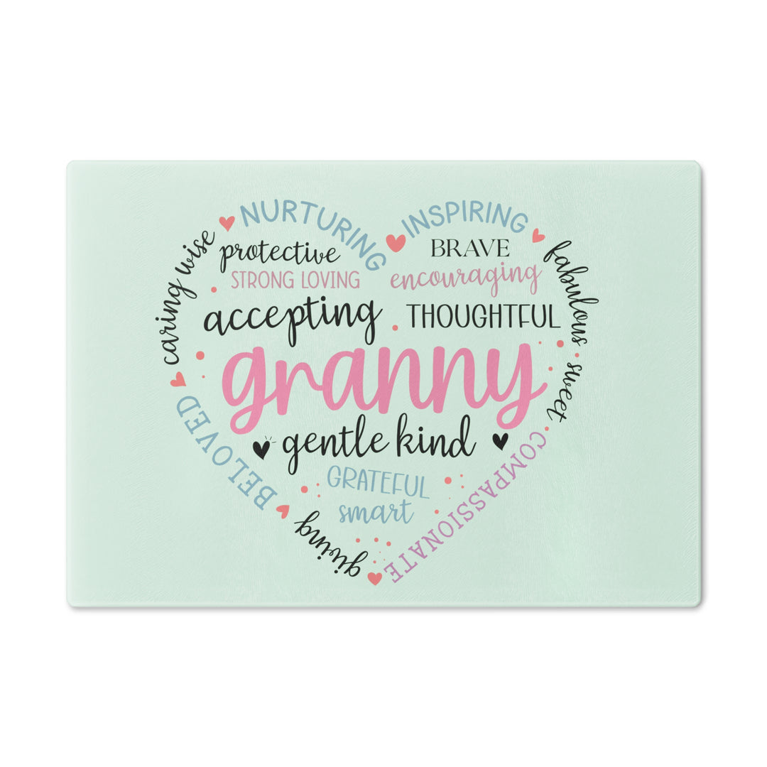 Heartfelt Granny Cutting Board - Inspirational Gift for Grandmothers