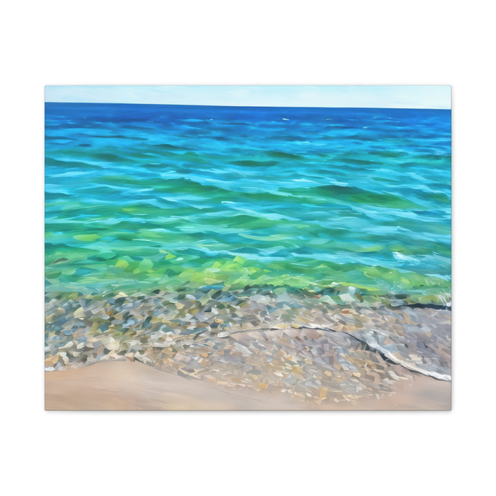 Coastal Serenity Seascape Canvas Art Print
