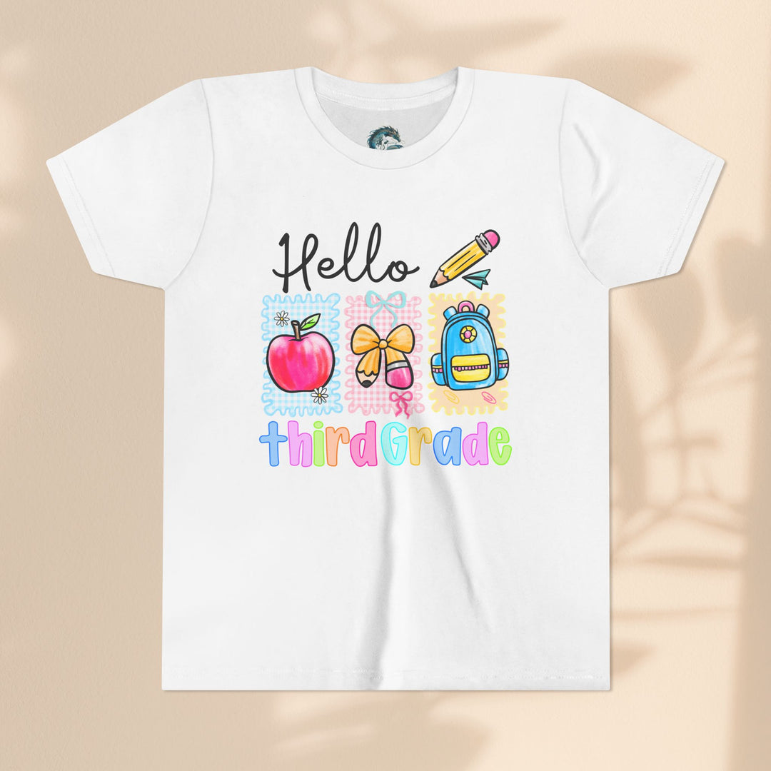 Colorful Third Grade Youth Tee, Back to School Shirt, Kids Graphic T-Shirt, 3rd Grade Celebration Apparel, Cute School Outfit, Fun [...]
